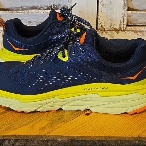 HOKA CHALLENGER ATR 6 GTX Blue / Green / Yellow / Orange Men's Sz 11 - Picture 4 of 14